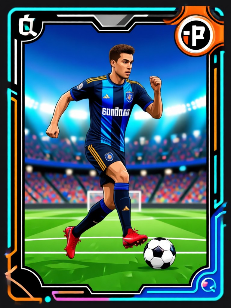 Vintage football card generated by AI