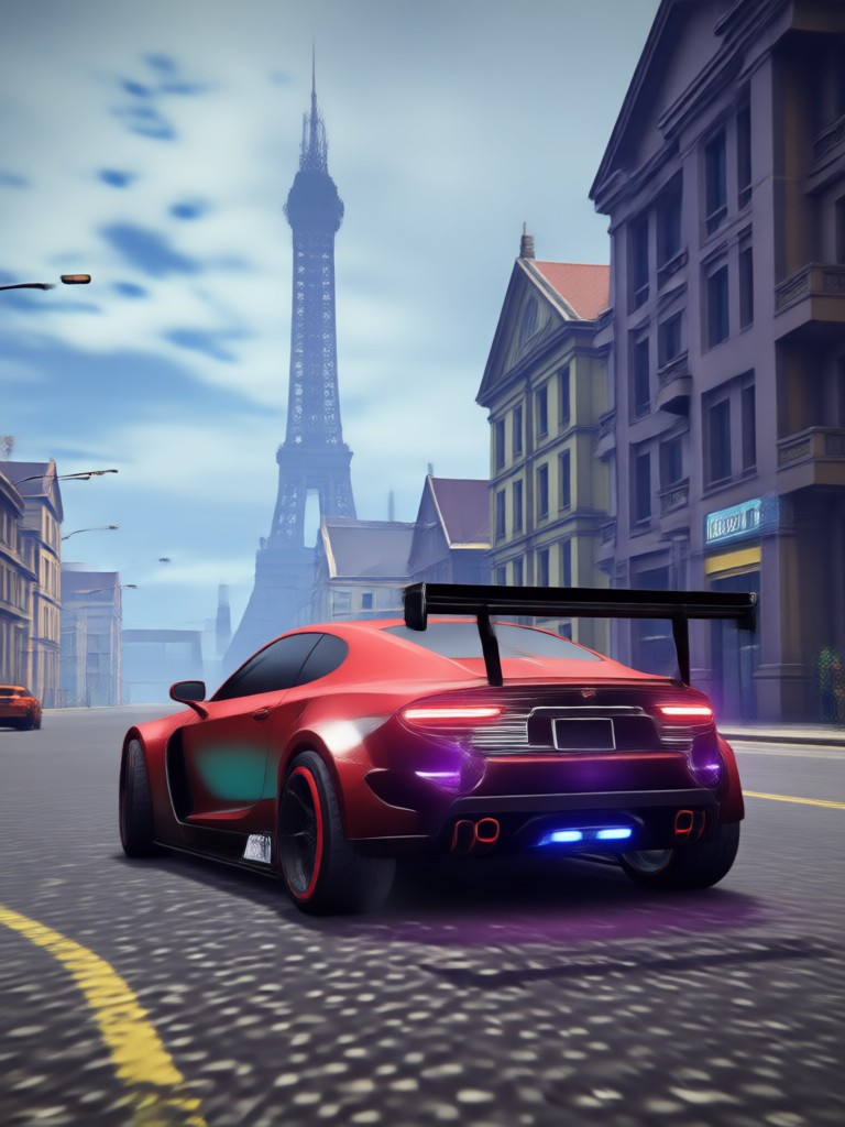 Phone showing AI GTA Generator interface