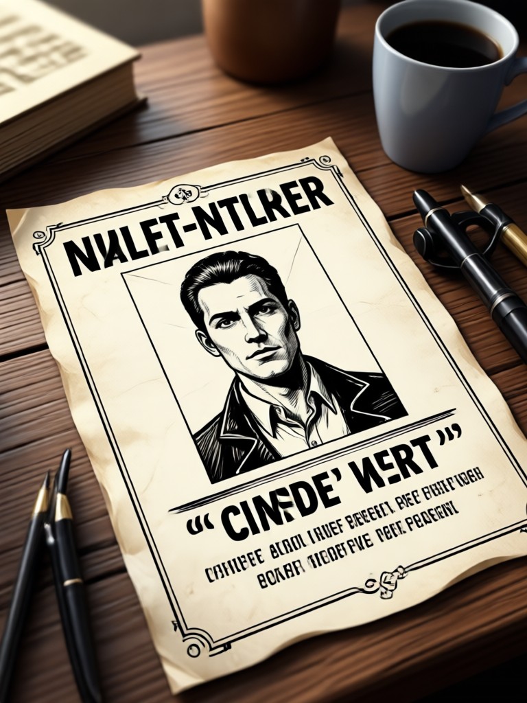 Anime style group wanted poster