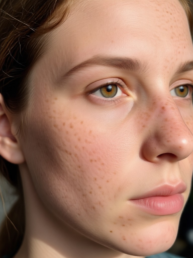 Freckles added to a professional portrait