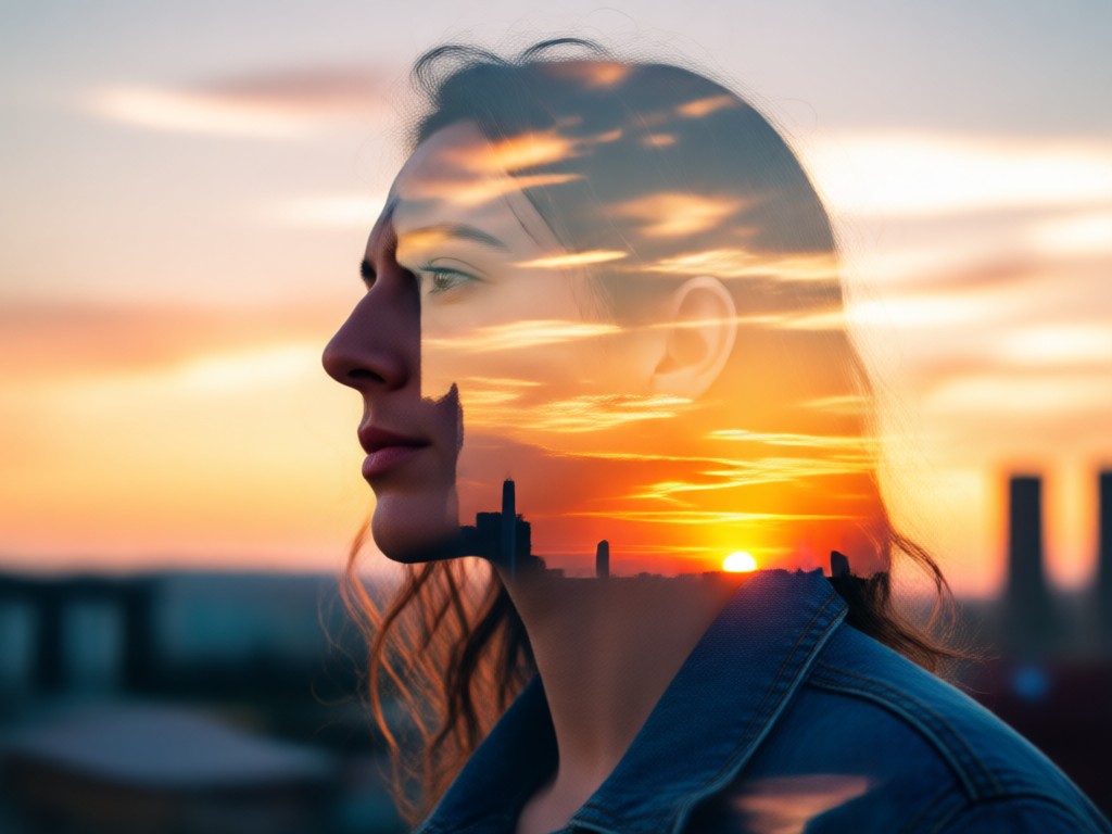 Koleksi latar belakang sunset untuk double exposure