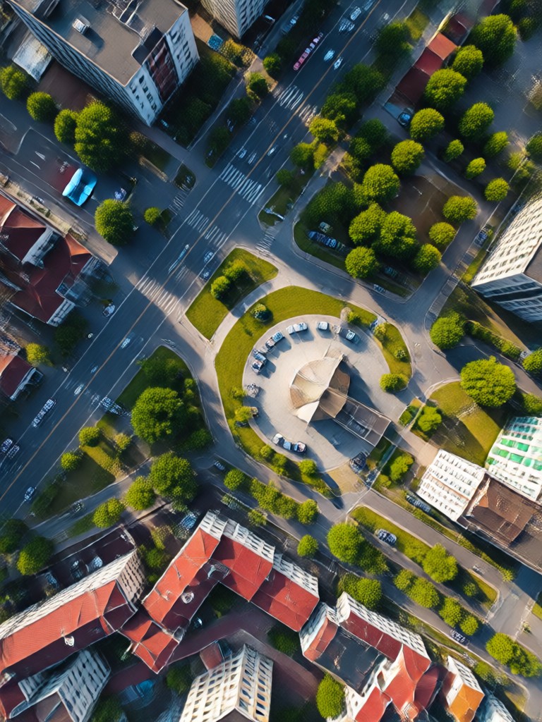 Waterfall aerial view generation
