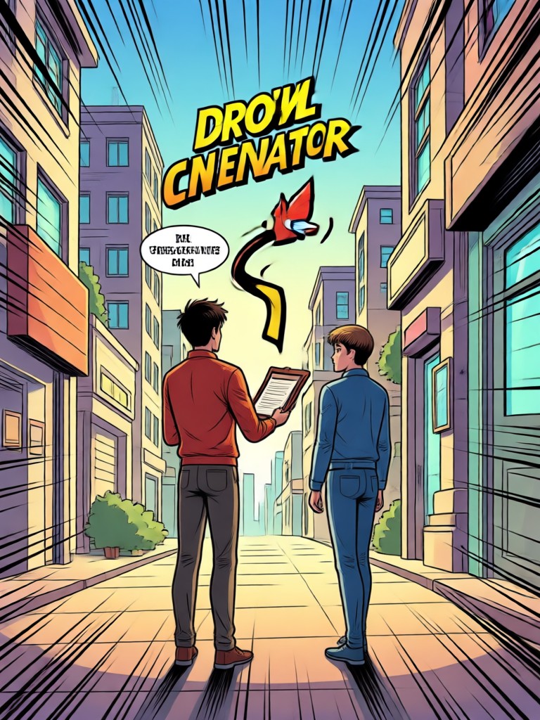 Arte de portada de cómic generado por IA