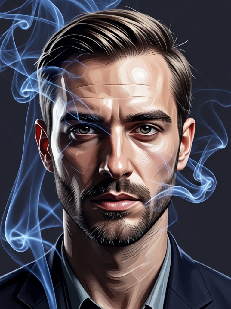 ai generated smoky atmosphere portrait