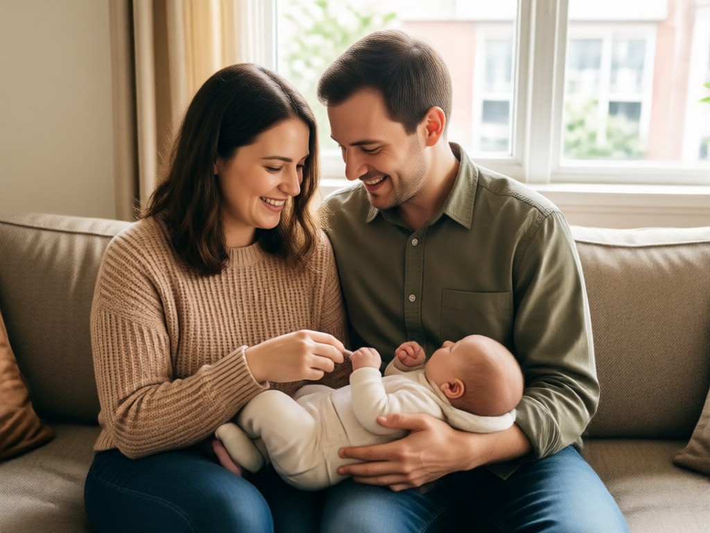 AI blended baby features from parent photos