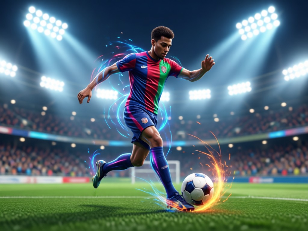 AI football stadium scene example