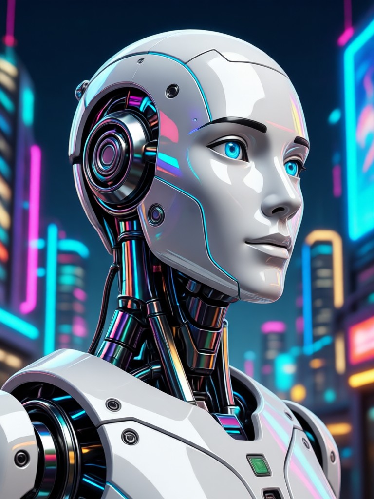 Mobile phone showcasing the AI robot filter interface