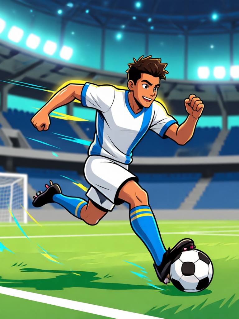 Watercolor painting effect football art