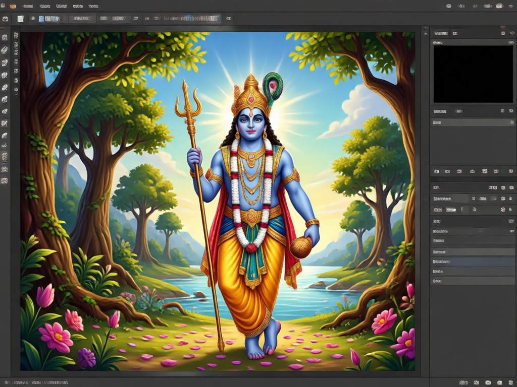 Style transfer for traditional Krishna art