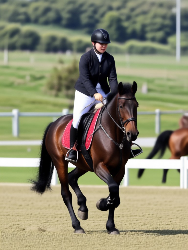 Generación con IA de un caballero de fantasía a caballo