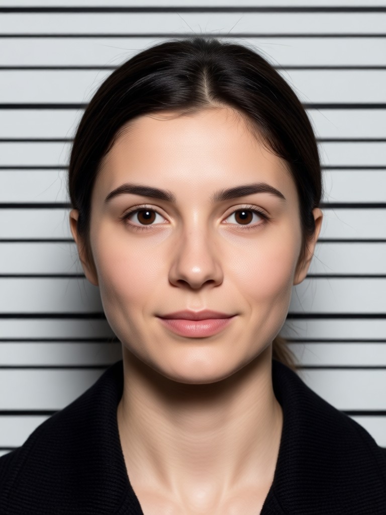 Ernstes Polizeidatenbank-Mugshot
