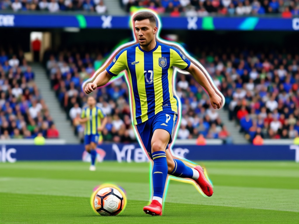 AI FIFA filter showing kit customization on a user photo