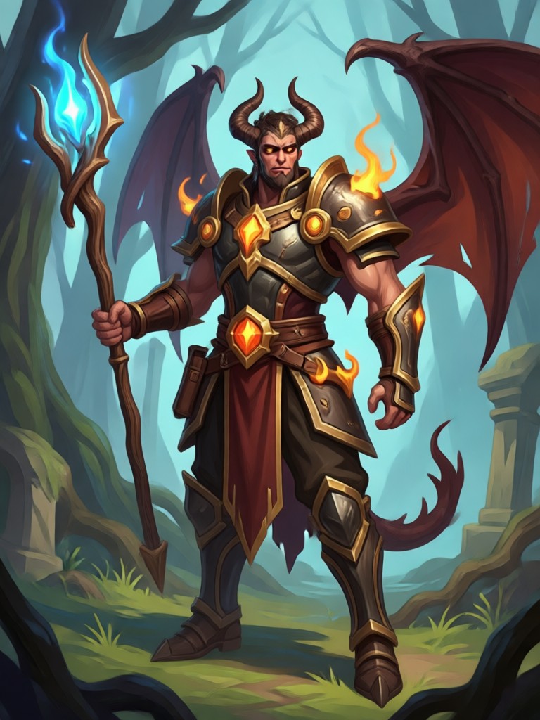 AI generated aasimar bard fantasy character