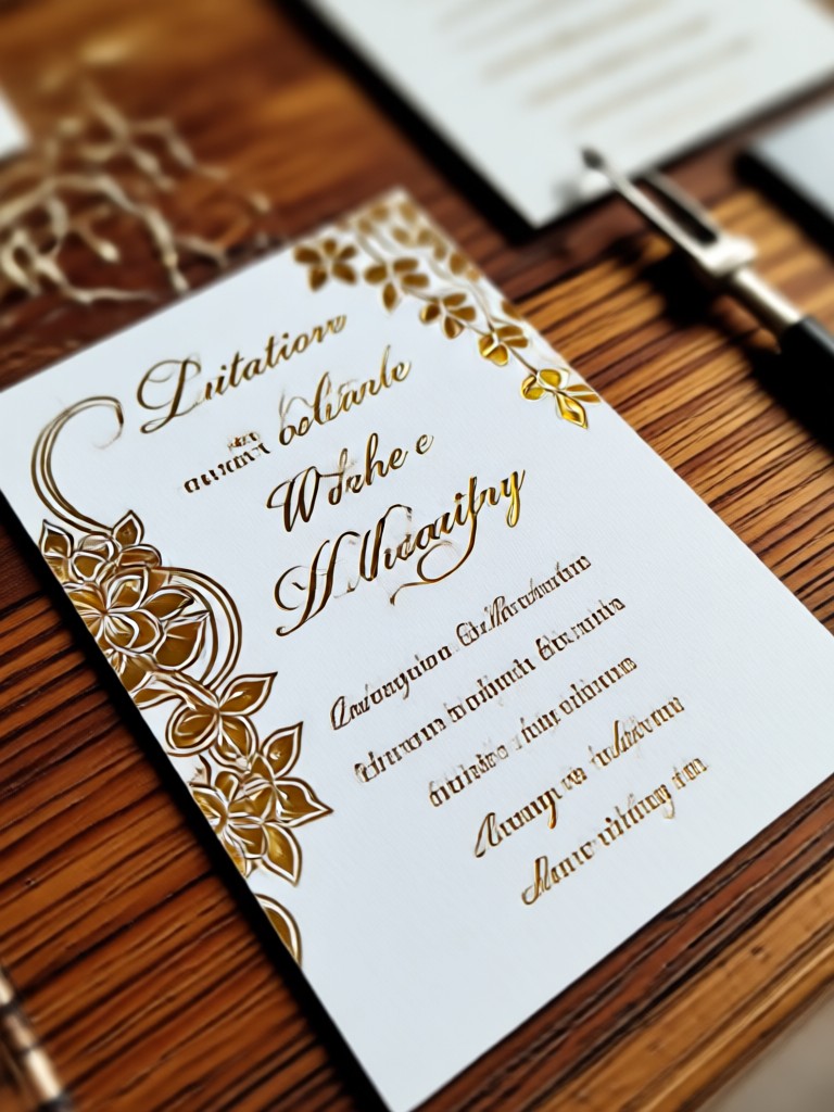 Tropical destination marriage invitation card