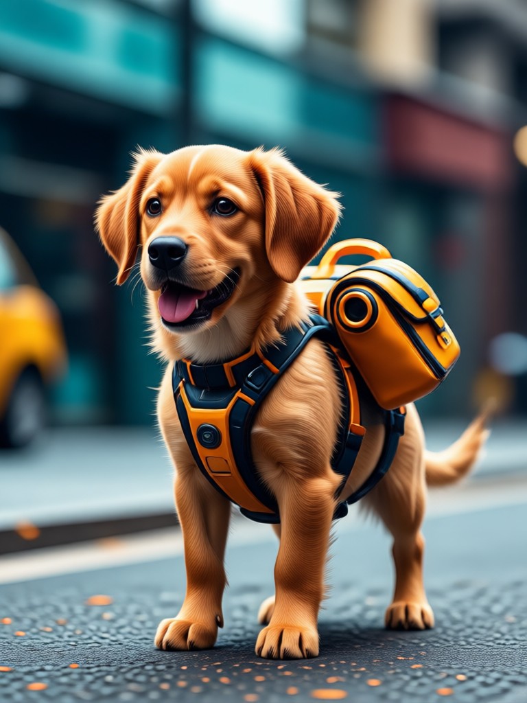 Cute poodle puppy AI filter