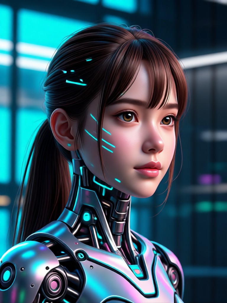 Casual AI girl in everyday setting with natural expression