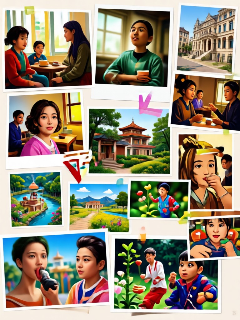Festive holiday family collage