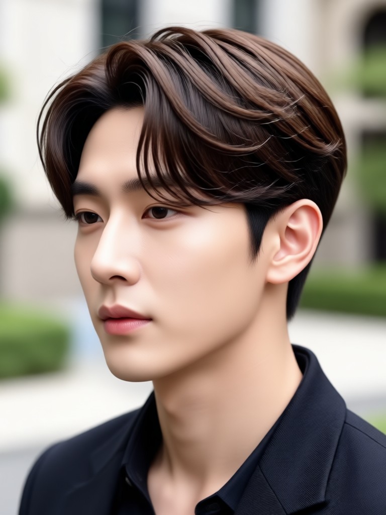 Gaya rambut hitam lurus halus ala K-pop
