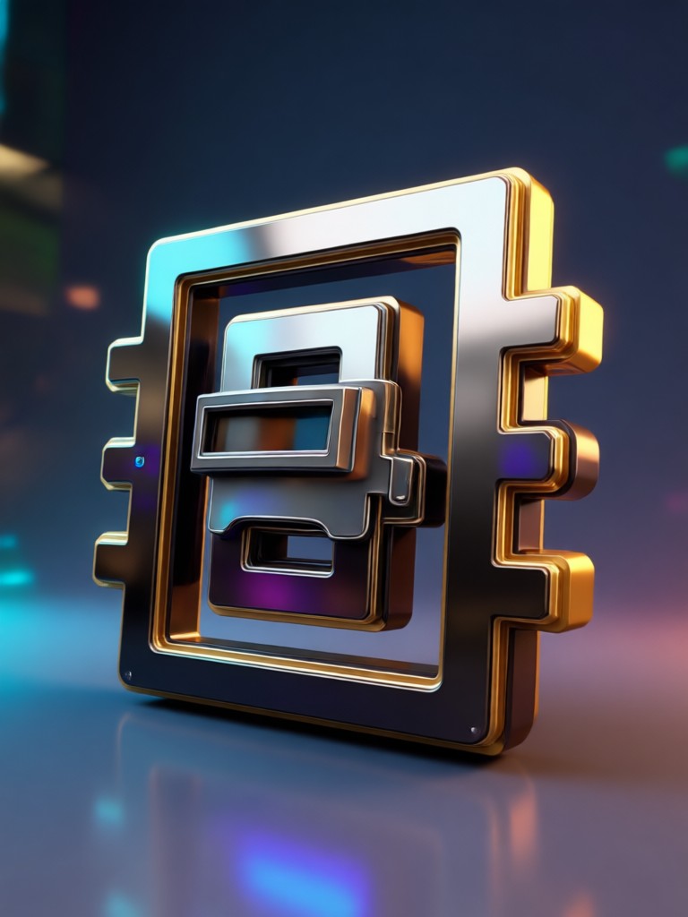 Anime inspired 3D character logo