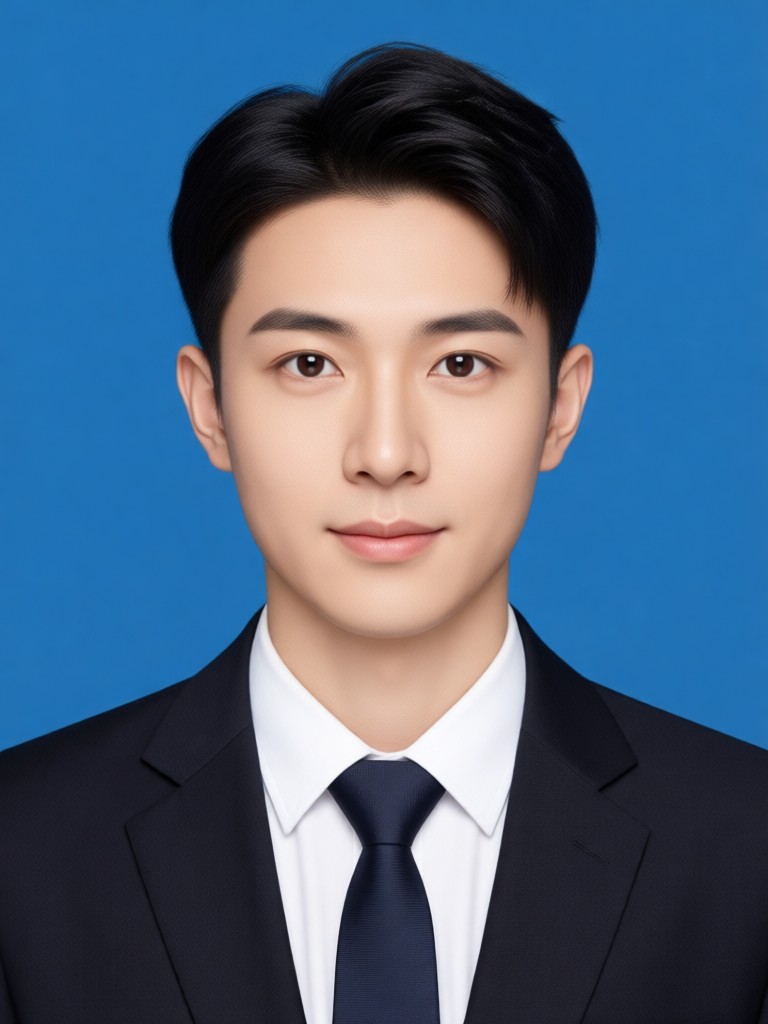 Traditional formal attire edited onto ID picture