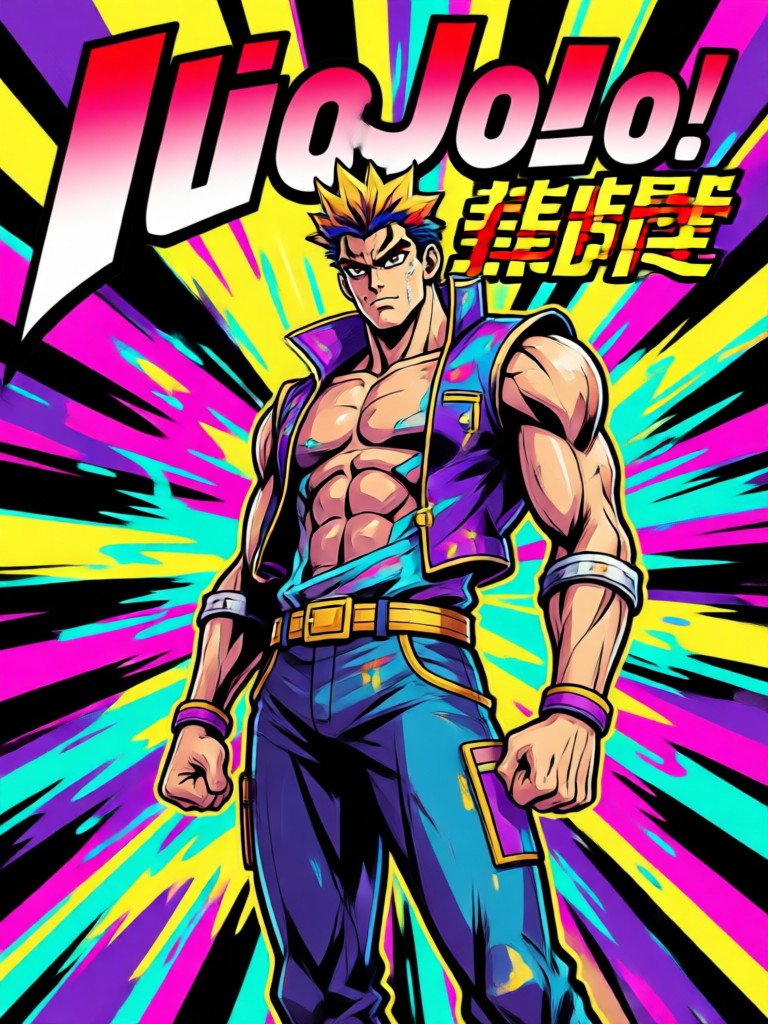 Classic Phantom Blood style AI transformation