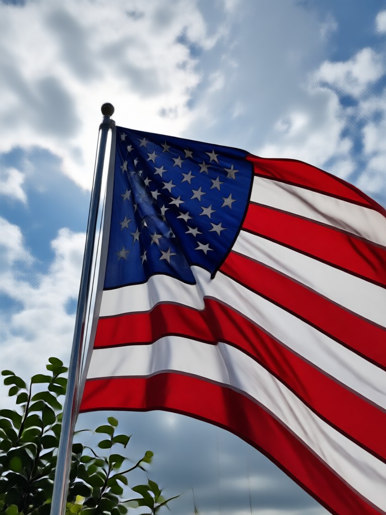 Patriotic color scheme flag