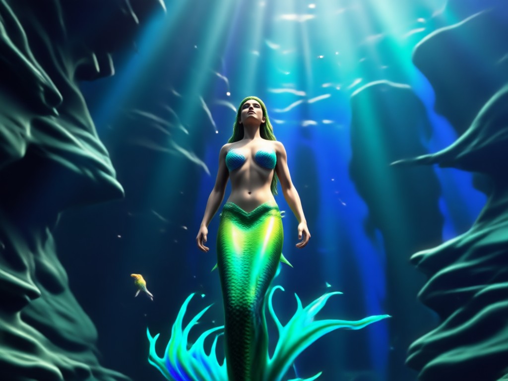 Seamless AI mermaid effect integration in video