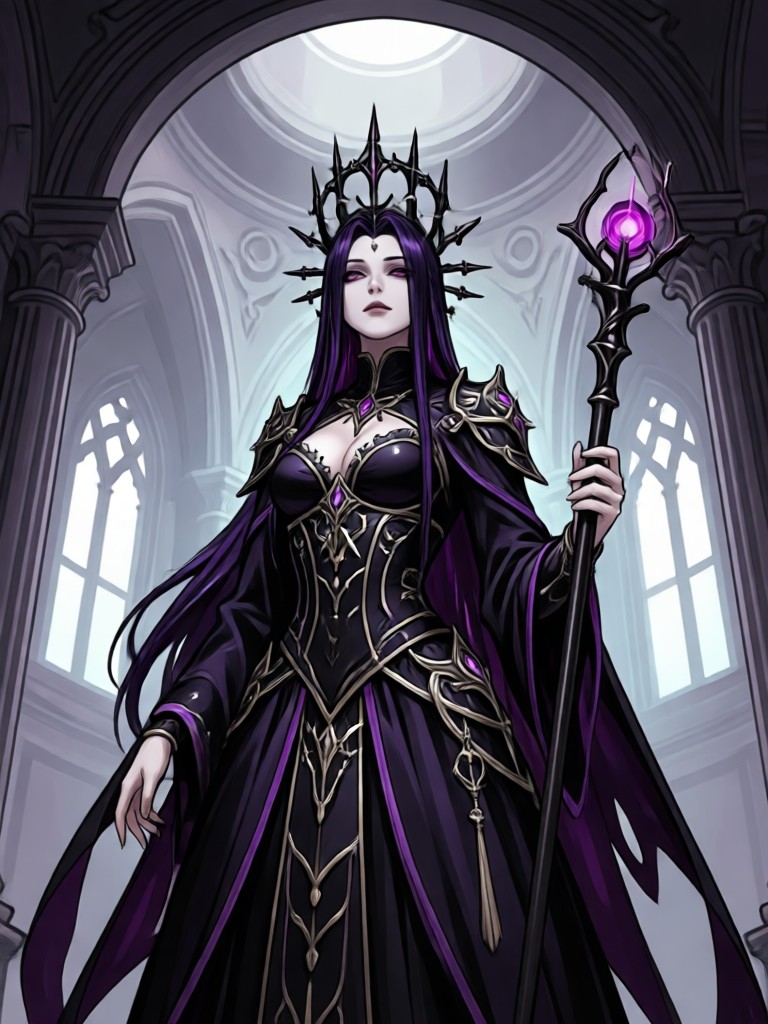 Viktorianisches Gothic-Trauerkleid, KI-Modedesign