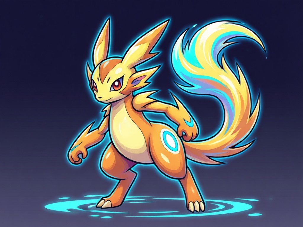 Comparación lado a lado de una descripción y un Pokémon generado por IA