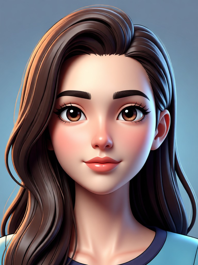 Whimsical cartoon 3D family portrait