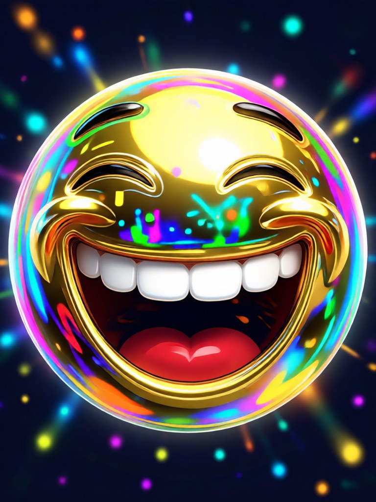 Historical painting subject with modern AI laughing effect