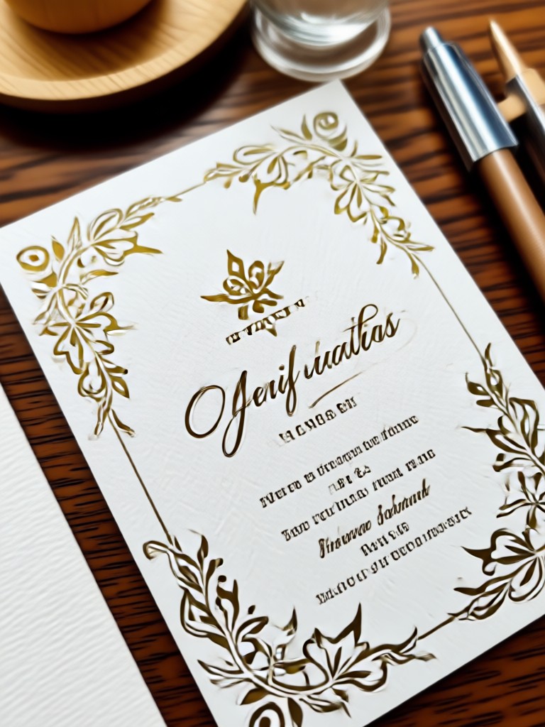 KI-gestaltete Hochzeitseinladungskarte