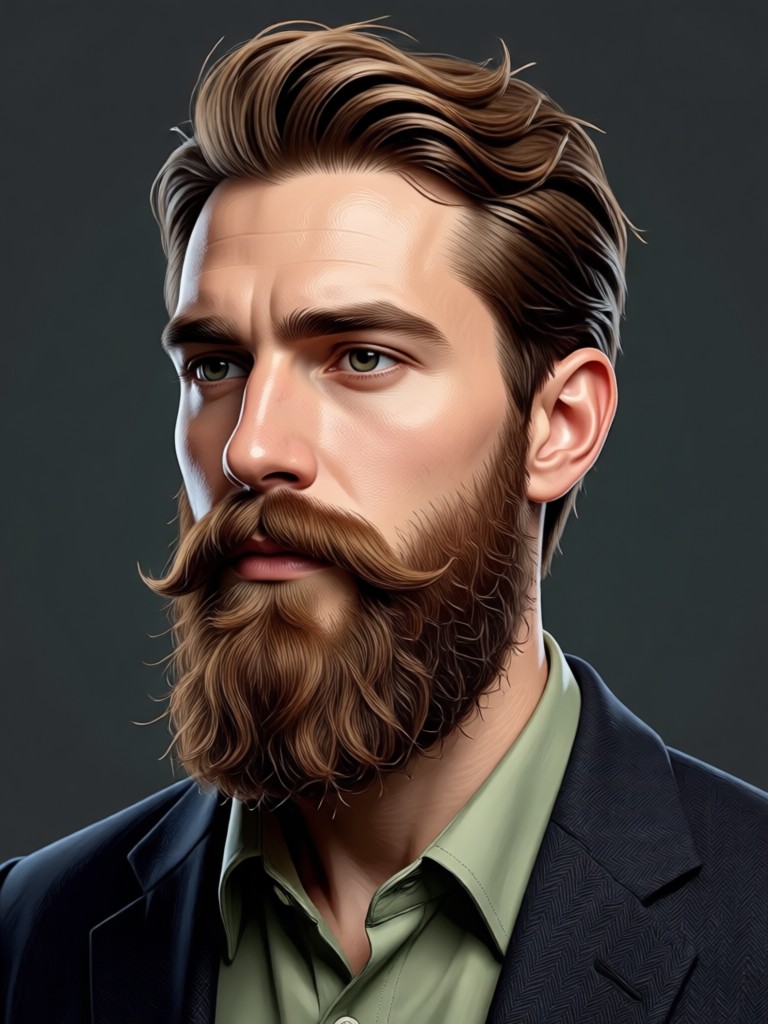 AI beard filter for formal profile picture