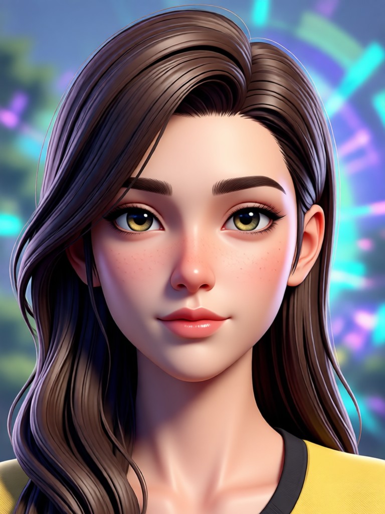 Graphic novel style 3D comic portrait