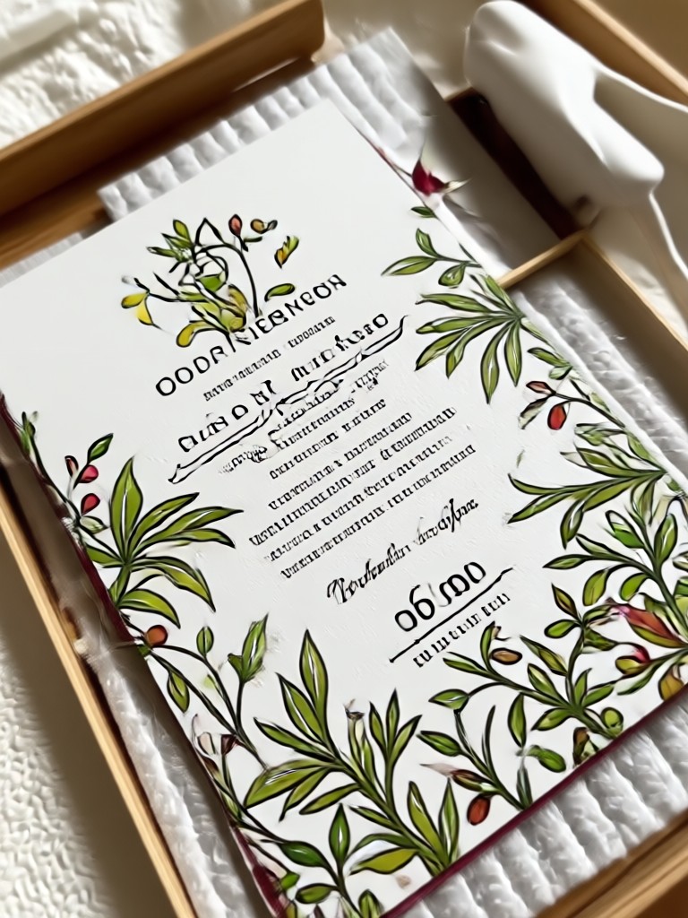 Mobile app interface showing invitation card design