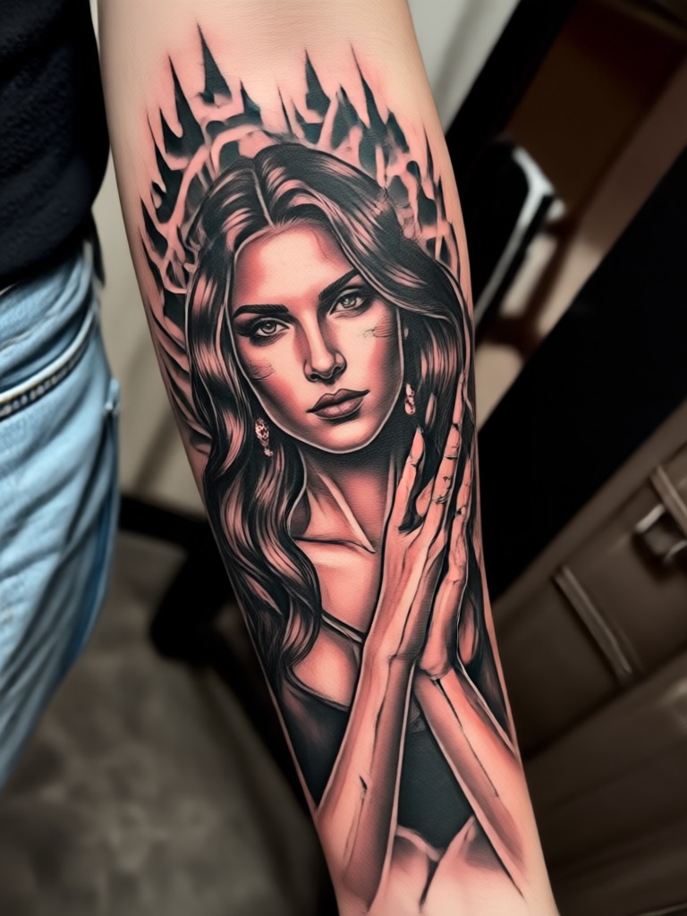 Celtic knotwork tattoo generated by AI