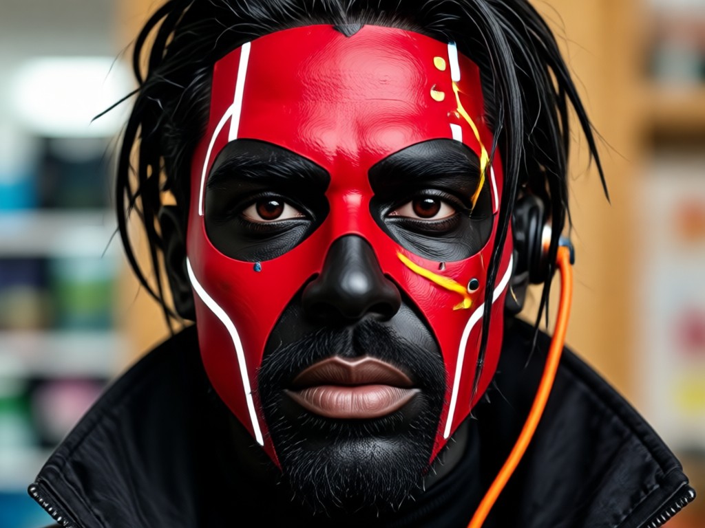 Gothic AI red black portrait filters