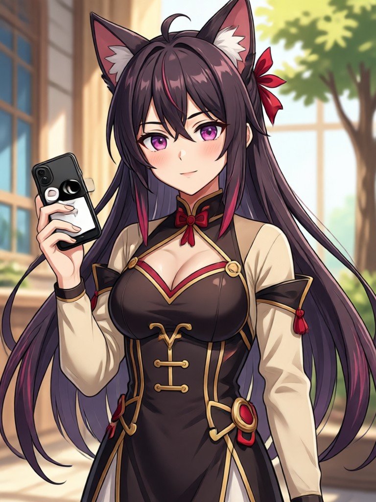 Character anime art with detailed costume