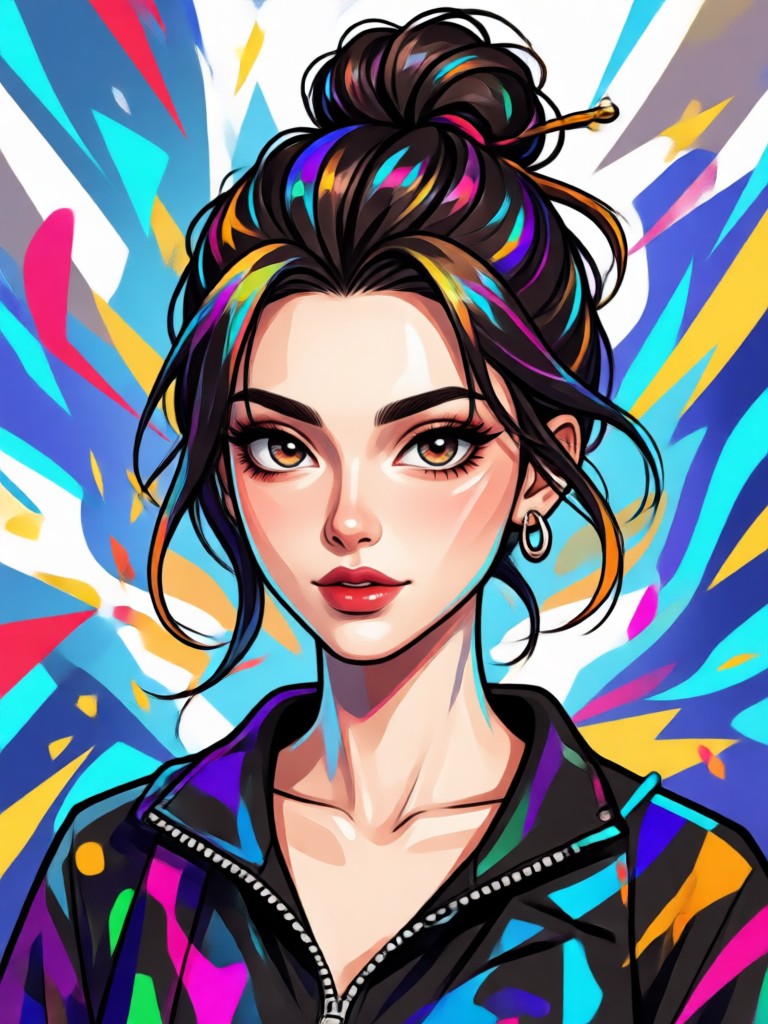 Avatar de YouTube com estética cyberpunk