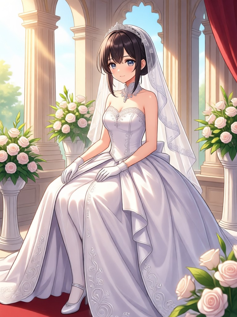 Steampunk anime bride design