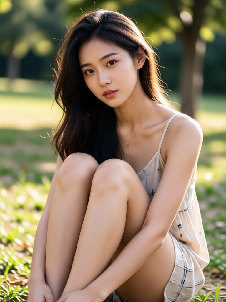 Soft studio AI nude images of an adult woman