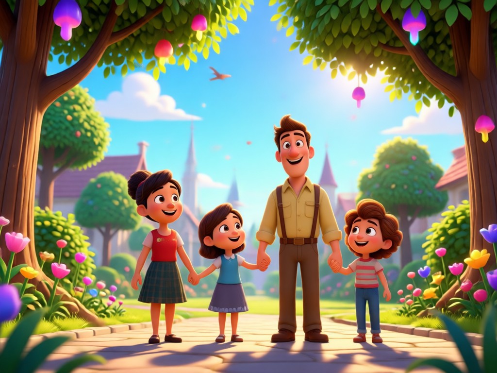 Authentic Pixar character design AI filter