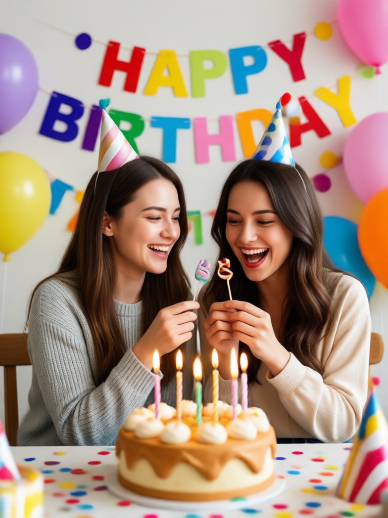 Glamorous birthday video with golden light effects