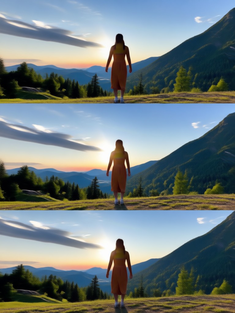 Filmische Berggipfel-Kussanimation