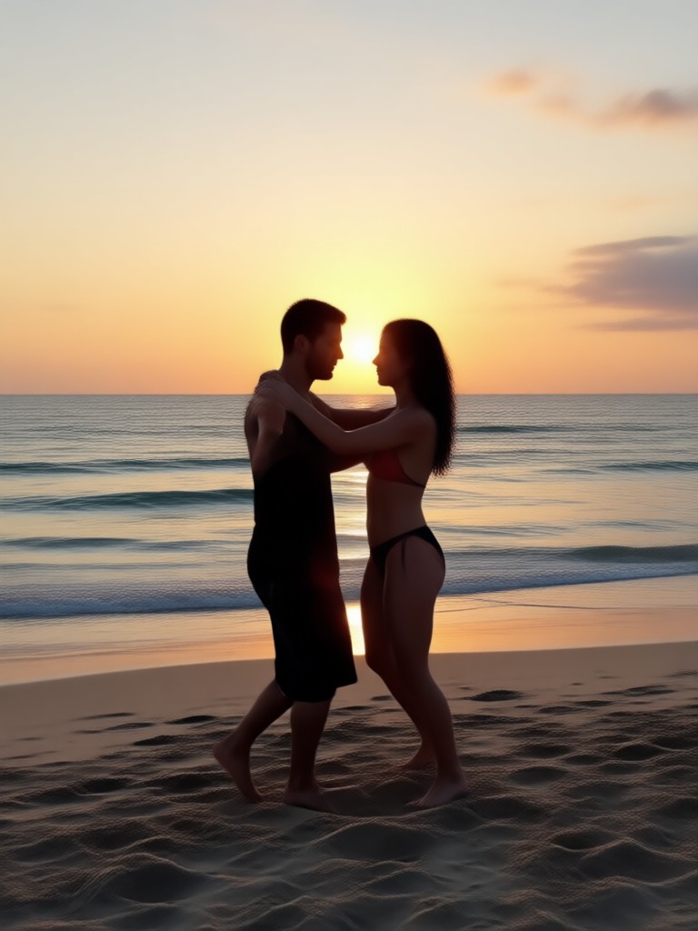 AI generated salsa on the beach