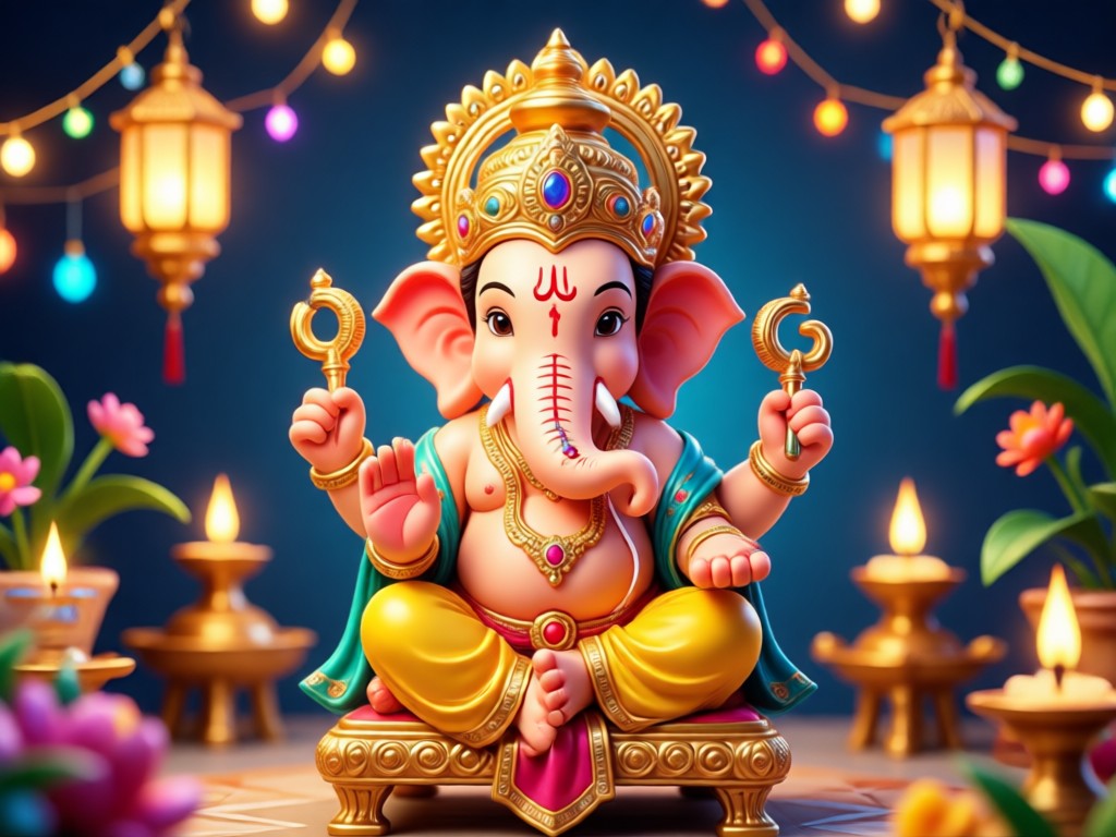 Customizing and sharing a cute Ganesha AI video