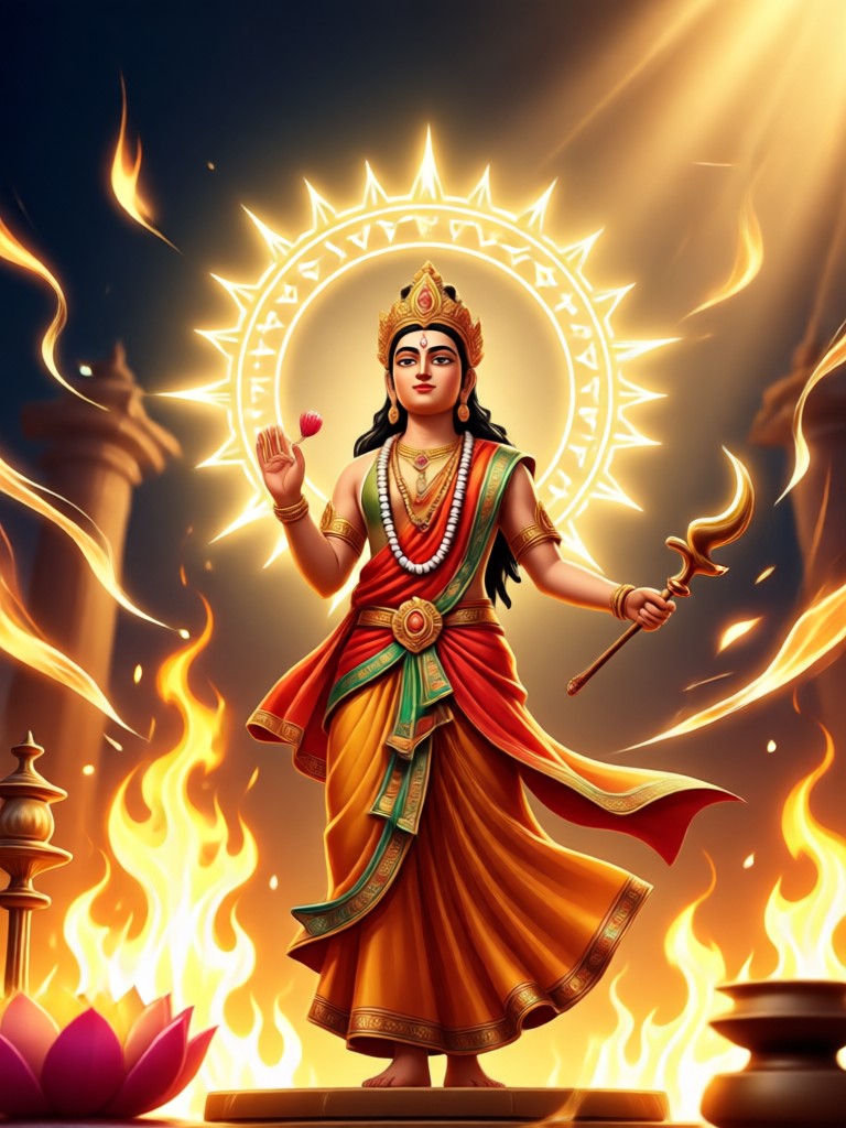 Nag Devta blessing portrait AI edit