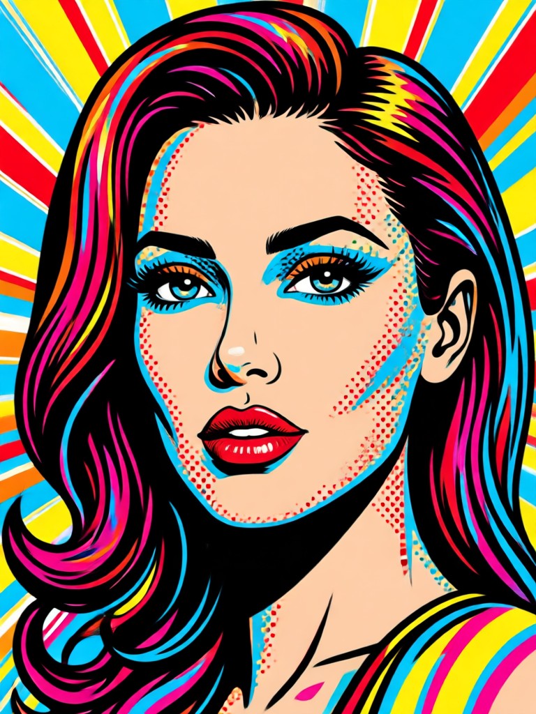 Custom logo transformed into a pop art icon