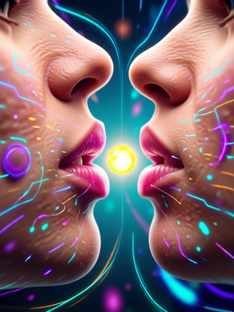 AI generated romantic kiss video example