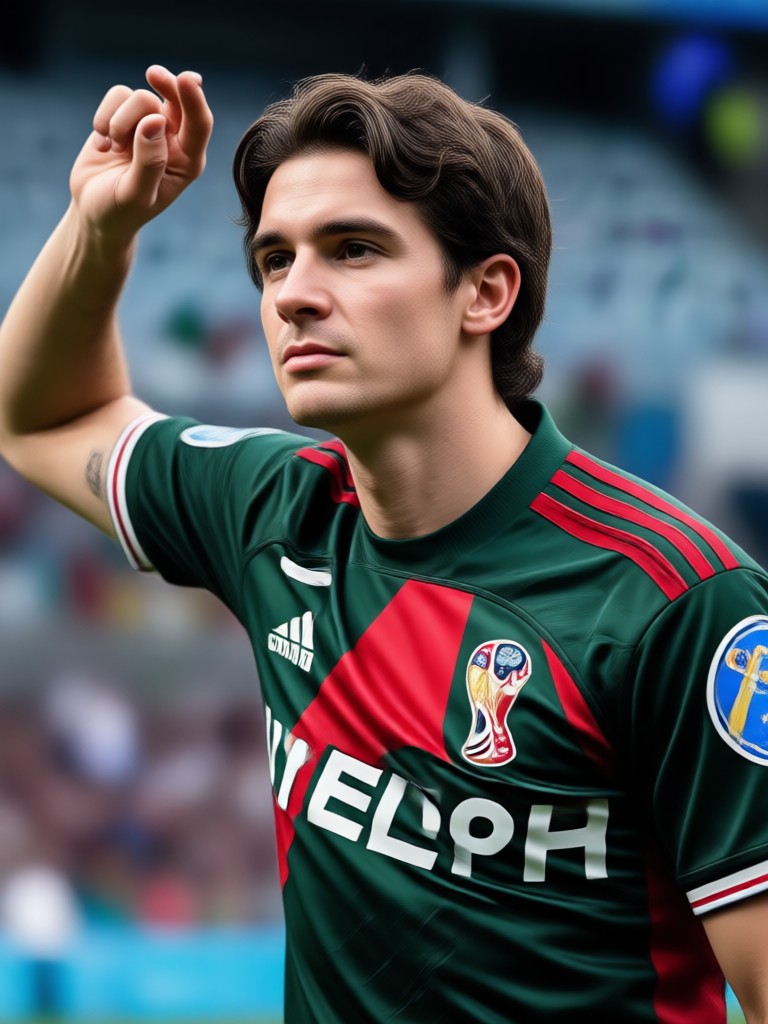 Chamada para ação do gerador de fotos com camisa da Copa do Mundo